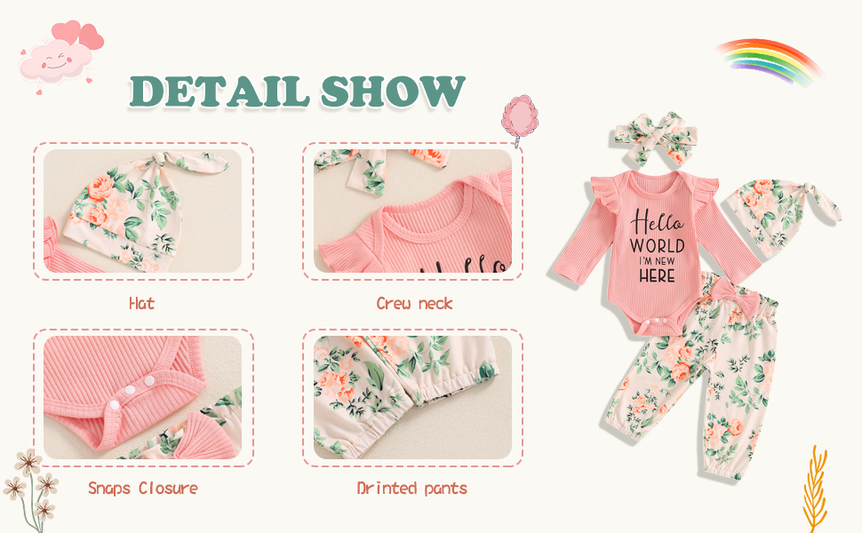 hello world newborn girl outfit