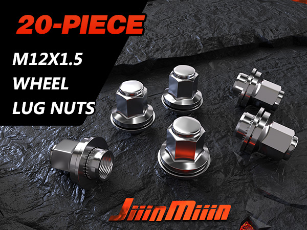 JiiinMiiin Lexus Lug Nuts M12x1.5, OEM Factory Style Mag