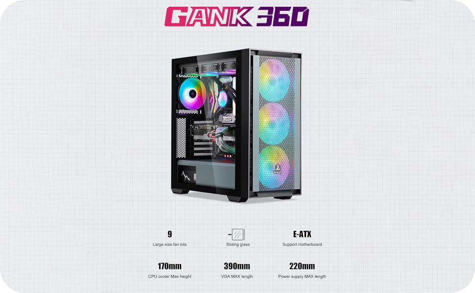 Amazon.com: SEGOTEP Gank 360 - EATX/ATX Gaming Desktop Case