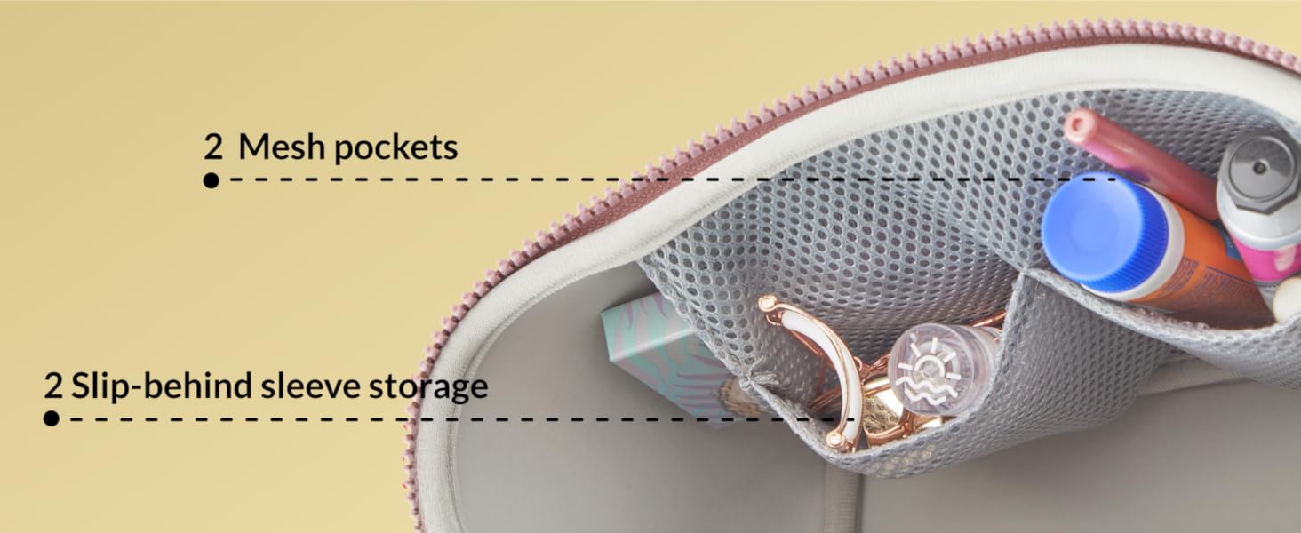 KUSSHI Neoprene Train Case Makeup Bag Washable Makeup