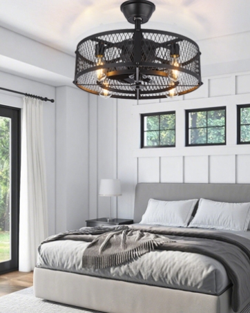 Ceiling Fan with Light for Bedroom
