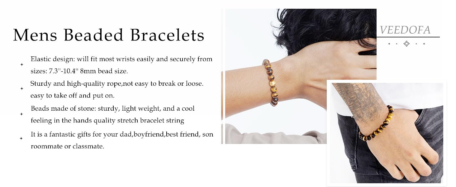 mens bracelets beads