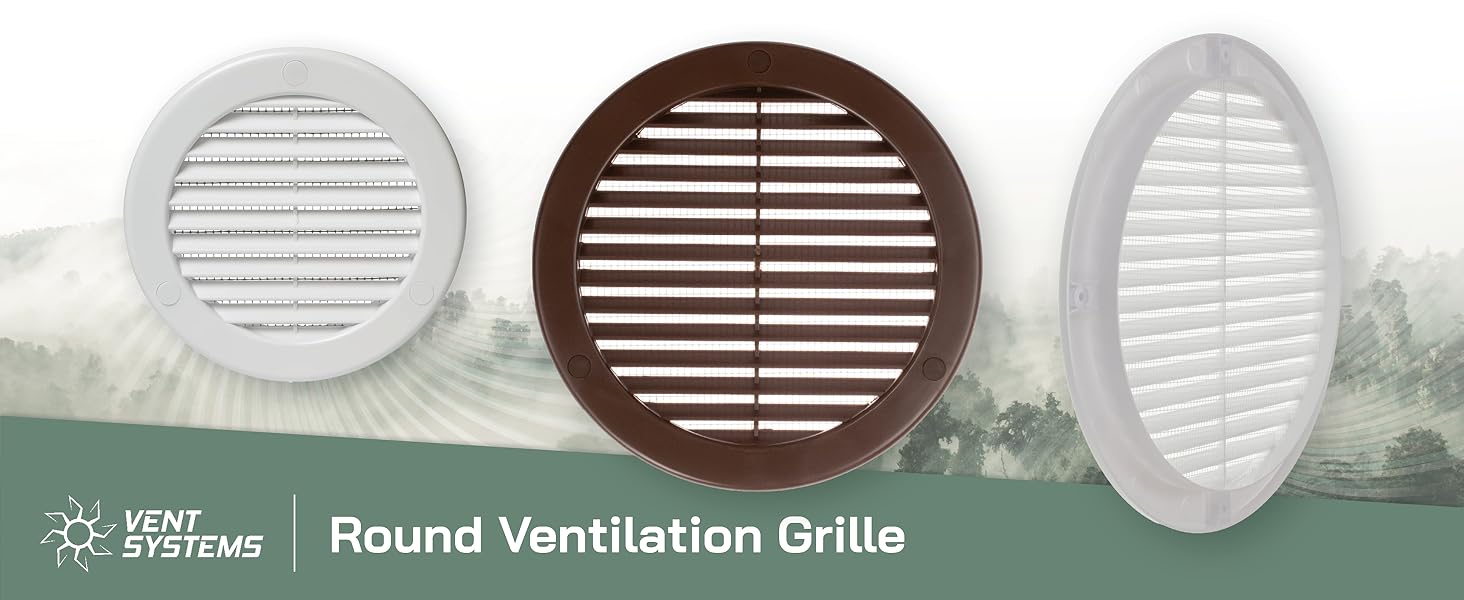 Vent Systems 6" Inch (Opening Dimensions) Black Soffit Vent Cover with