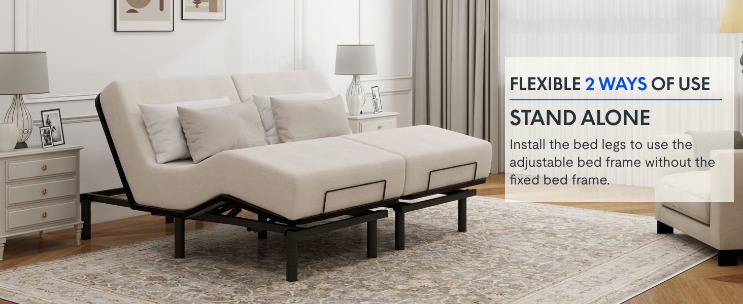 FLEXISPOT Split King Adjustable Bed Frame Base,FivePiece