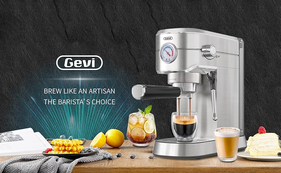 Gevi 20 Bar Compact Professional Espresso Coffee Machine