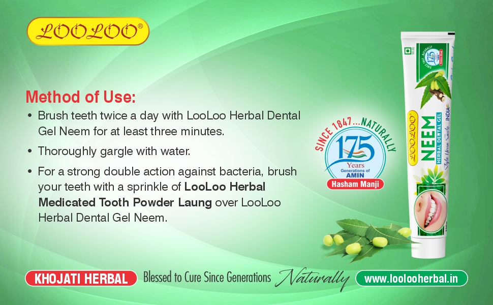 Buy LooLoo Herbal Dental Gel Neem Organic Gel Herbal Neem Toothpaste