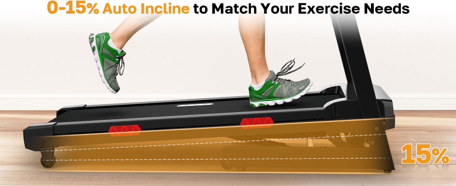 15% auto incline treadmill