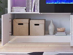 fireplace tv stand and bookcase set6(1)