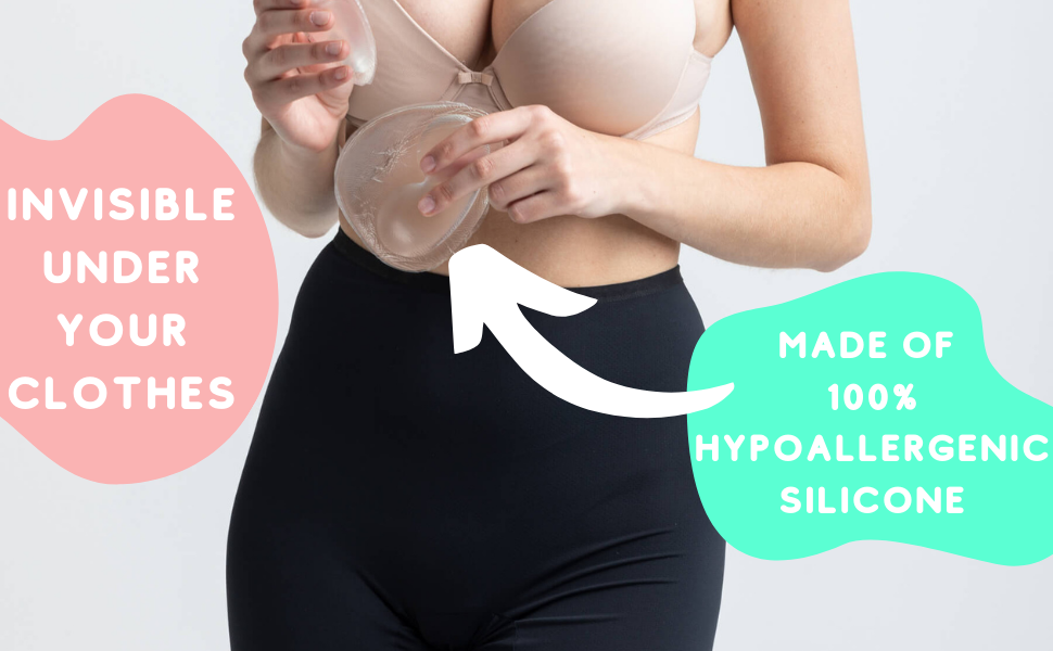 Extra Large Mega Push Up Silicone Inserts for Bra Bikini Waterproof 2