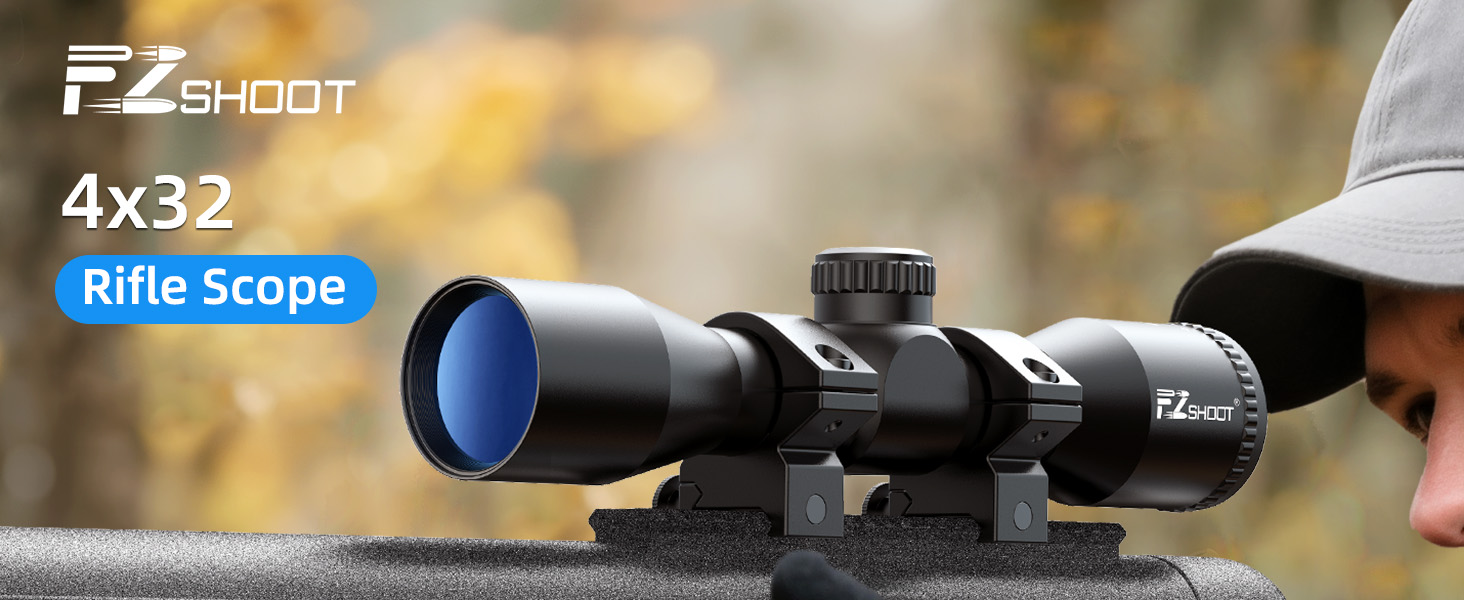 EZshoot 4x32 compact rifle scope for hunting and shooting