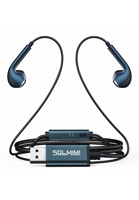 USB Earbuds with mic for pc usb headphone earphone computer headset with mic for pc 