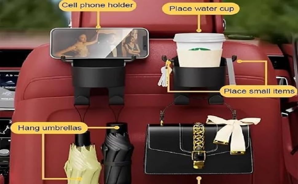 Hook Car Back Hanging Mount Cup