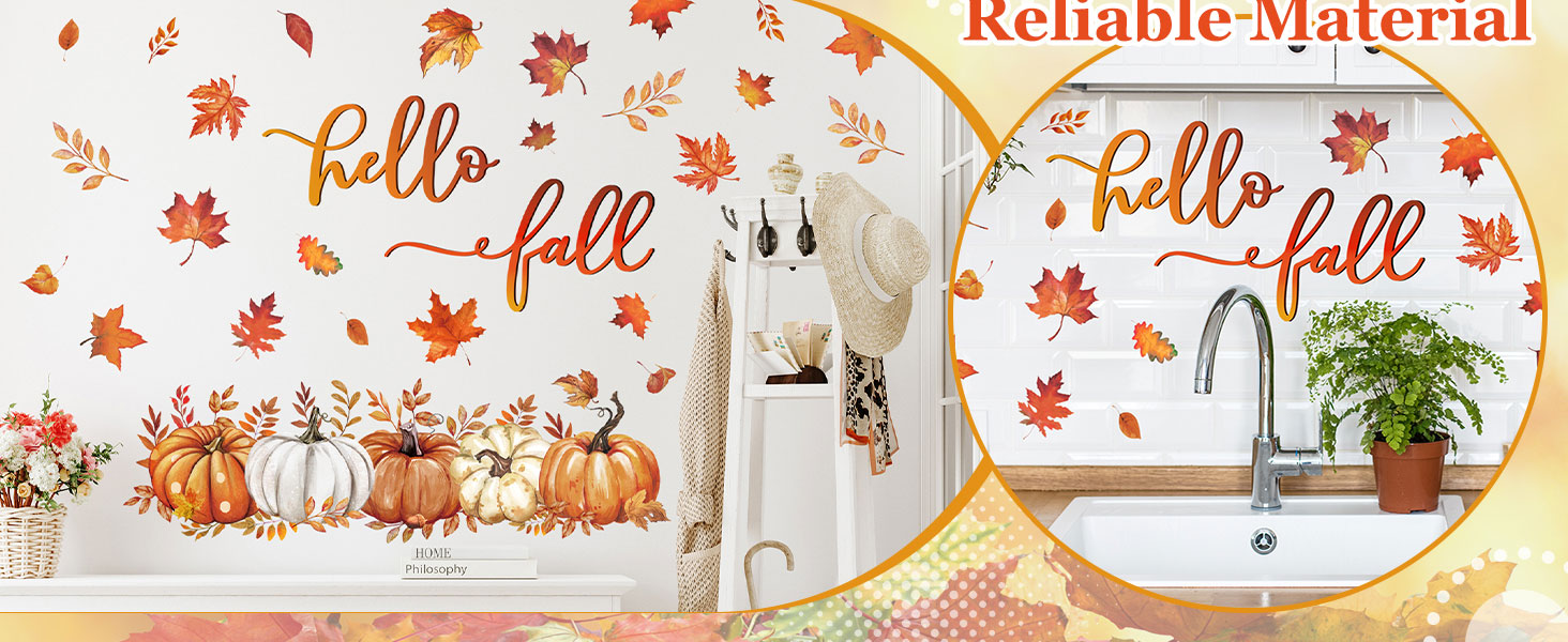 Hello Fall Wall Stickers