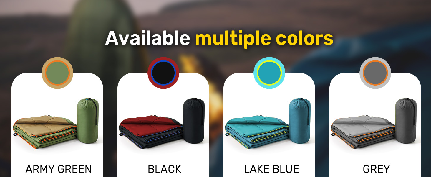 Outdoor Waterproof Puffy Down Camping Blanket