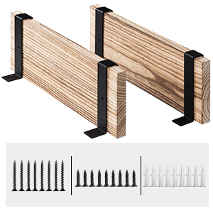 LAVIEVERT Floating Shelves Wall Mounted, Solid Wood Wall Storage Shelves