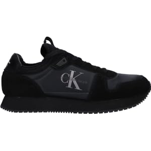 calvin klein baskets runner lace up mesh 0085 black