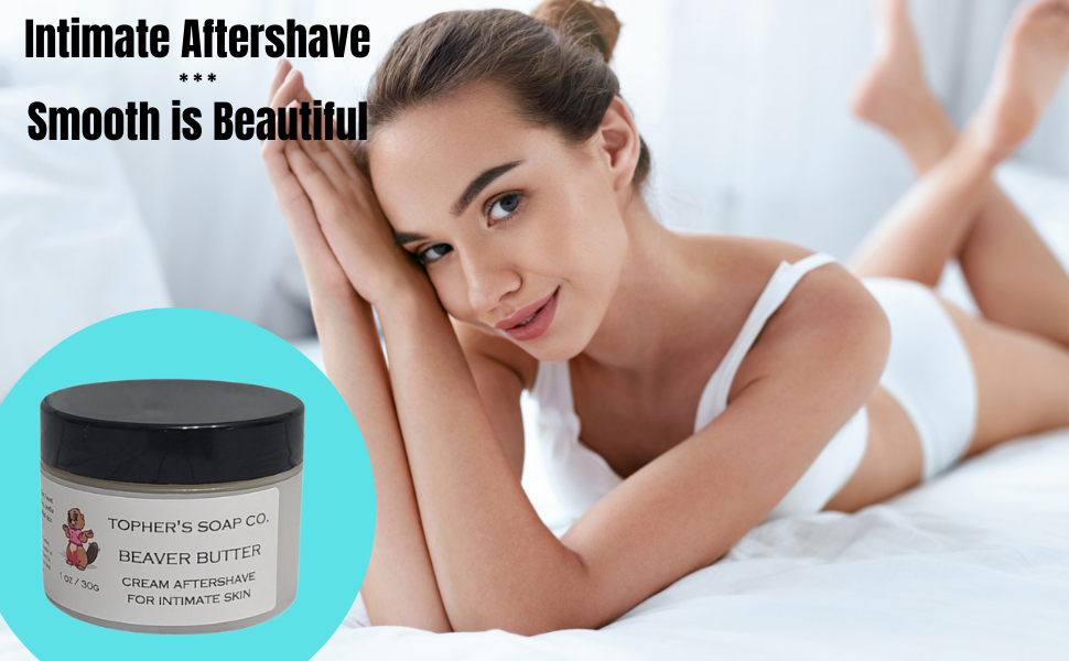 Beaver Butter After Shave Cream Bikini Line Razor Bump Removal for Women, Prevents