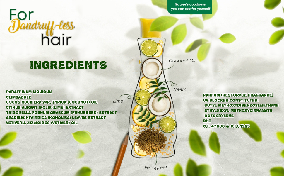 Kumarika Hair oil bottle showing its ingredients list