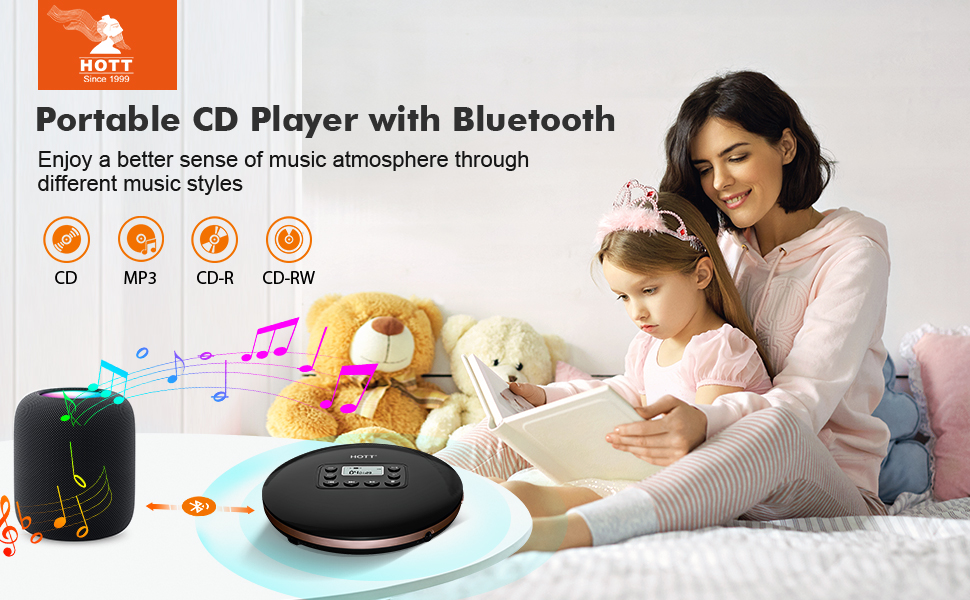 portable cd player with bluetooth