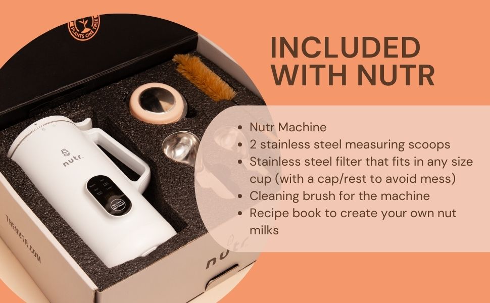 NUTR Machine Automatic Nut Milk Maker, Homemade Almond, Oat