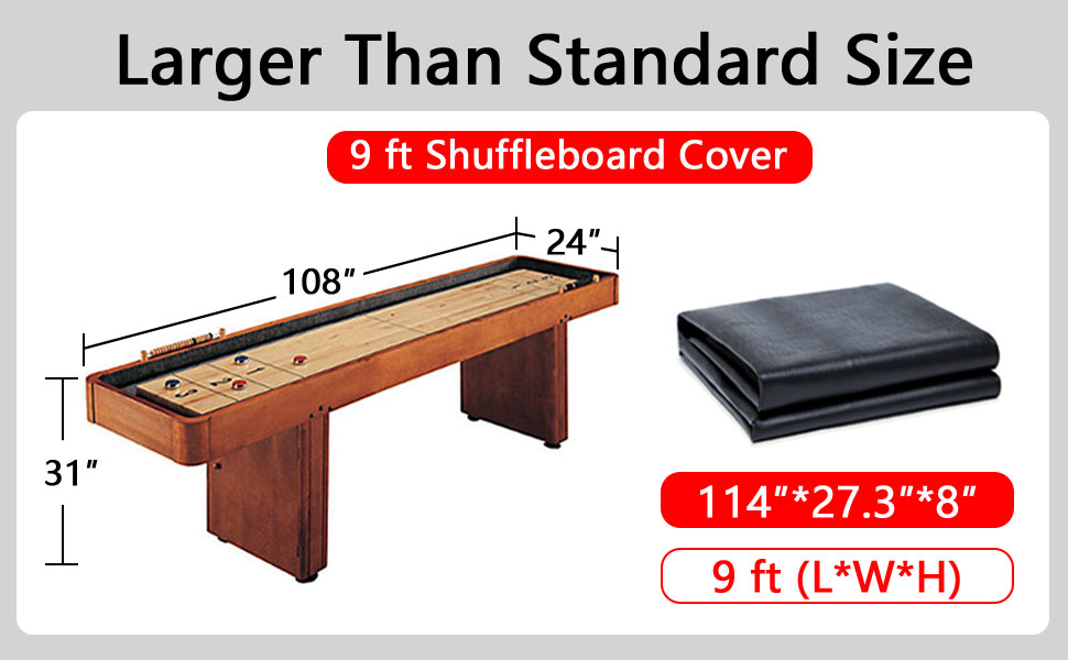 Waterproof Shuffleboard Table Cover for Shuffleboard Table 9ft Heavy