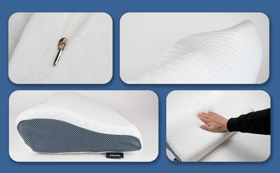Derila Memory Foam Pillow Derila Neck Pillow (1 Pack) Ergonomic Side