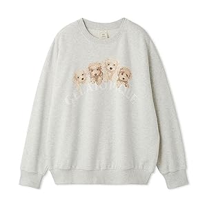 ジェラートピケ　ルームウェア　セットアップ　トイプードル　グレー ジェラートピケ gelato pique ルームウェア トイプードル グレー