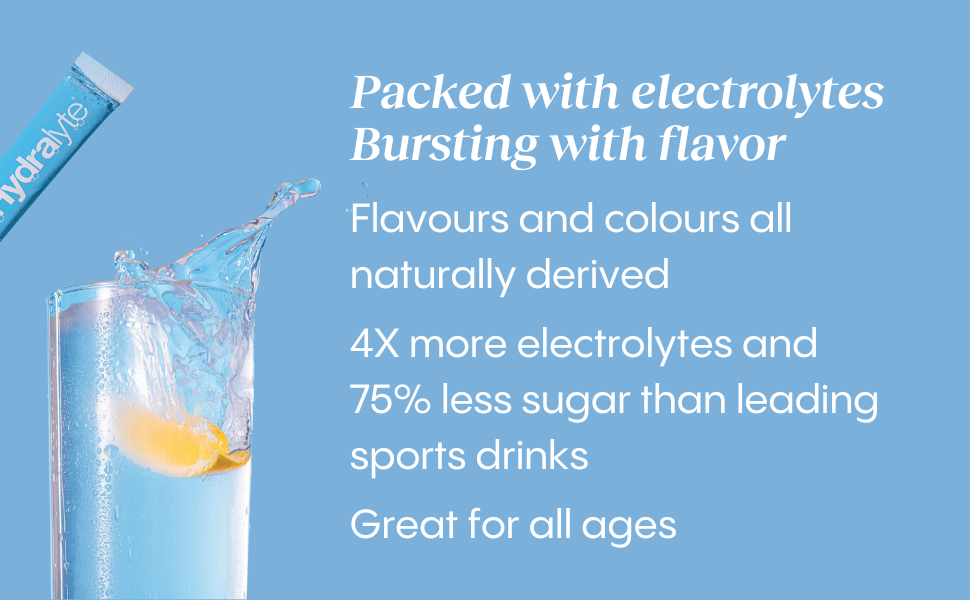 Hydralyte Electrolyte Powder Lemonade Flavor Electrolytes All