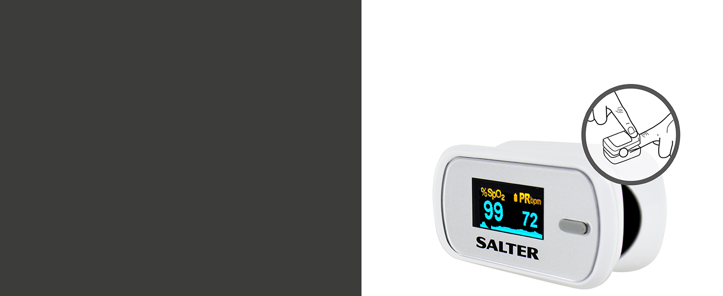 Salter PX100EU Fingertip Pulse Oximeter Portable OxyWatch, Blood