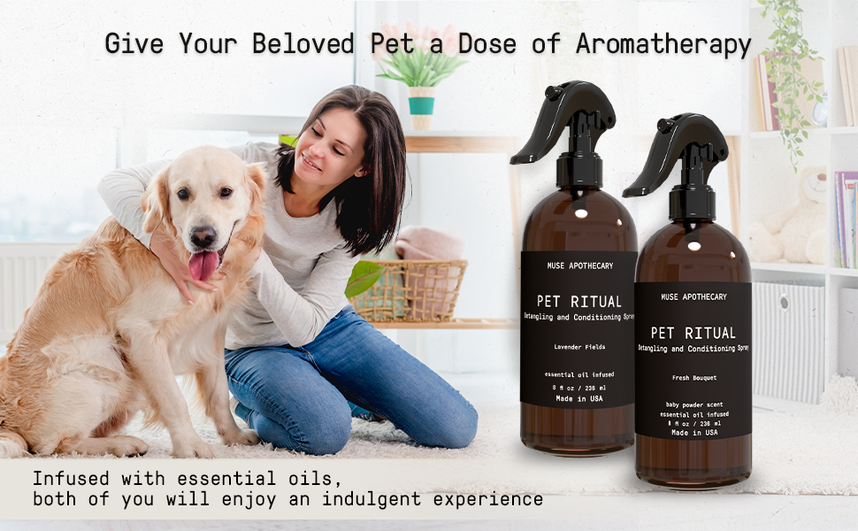Muse Apothecary Pet Ritual Detangling Spray for Dogs