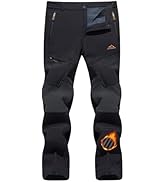 TACVASEN Men's Snow Ski Pants Winter Fleece Lined Pants for Mens Water Resistant Snowboarding Hiking