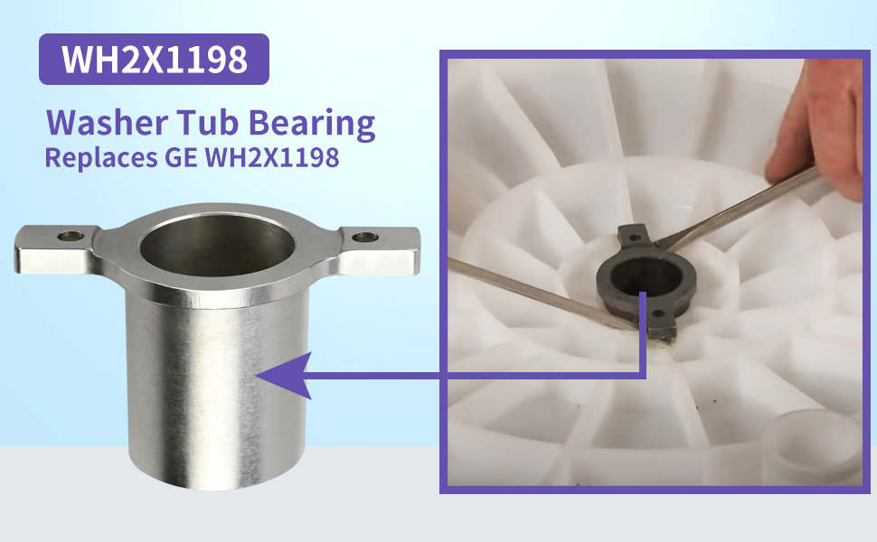 NEW Vsttar WH2X1198 Washer Transmission Tub T Bearing