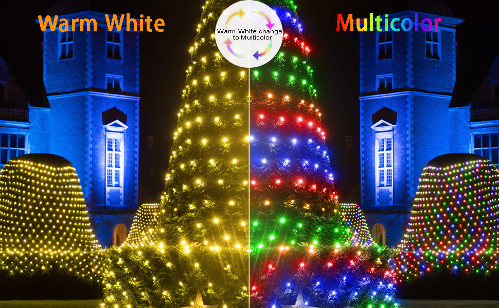 20ft x 13ft Christmas Net Lights Outdoor Mesh Lights 660 LED Waterproof 11 Modes Remote Timer
