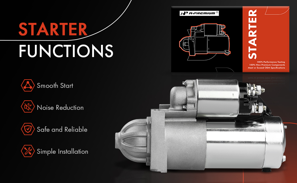 APremium Starter Motor Compatible with Chevy Astro, Blazer, Express