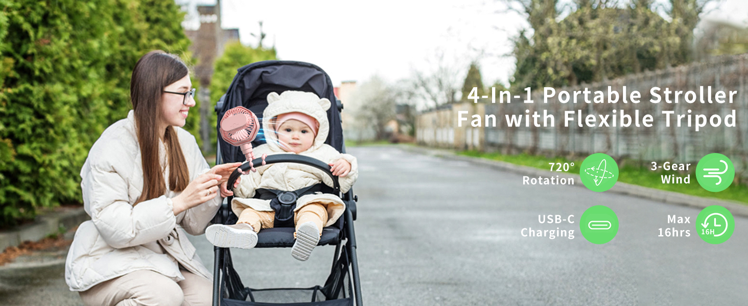 portable stroller fan