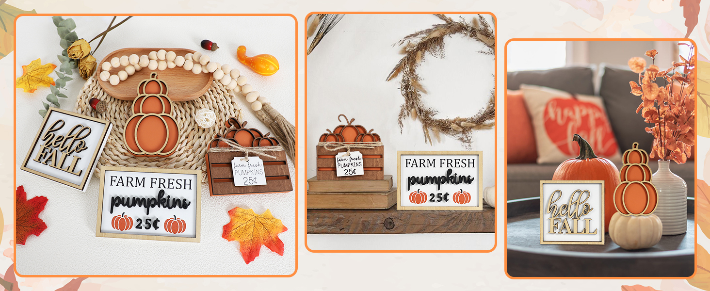 Fall Tiered Tray Decor