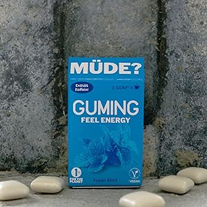 Guming, Energy, Kaugummi, Energy Kaugummi, Koffein, Wach, Minze