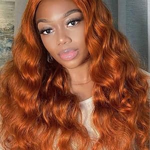 orange lace front wig