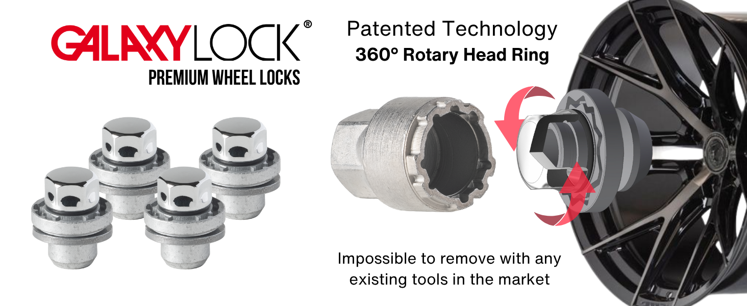 Wheel locks, galaxylock, lug nuts, antitheft wheel locks, wheel protection