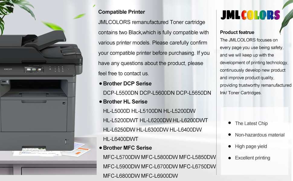 TN850 Toner Compatible for Brother TN850 High Yield Toner