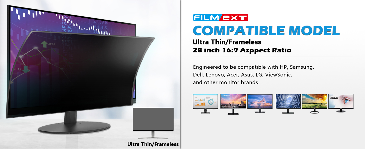 FILMEXT [2023 Upgrade Removable Computer Privacy Screen