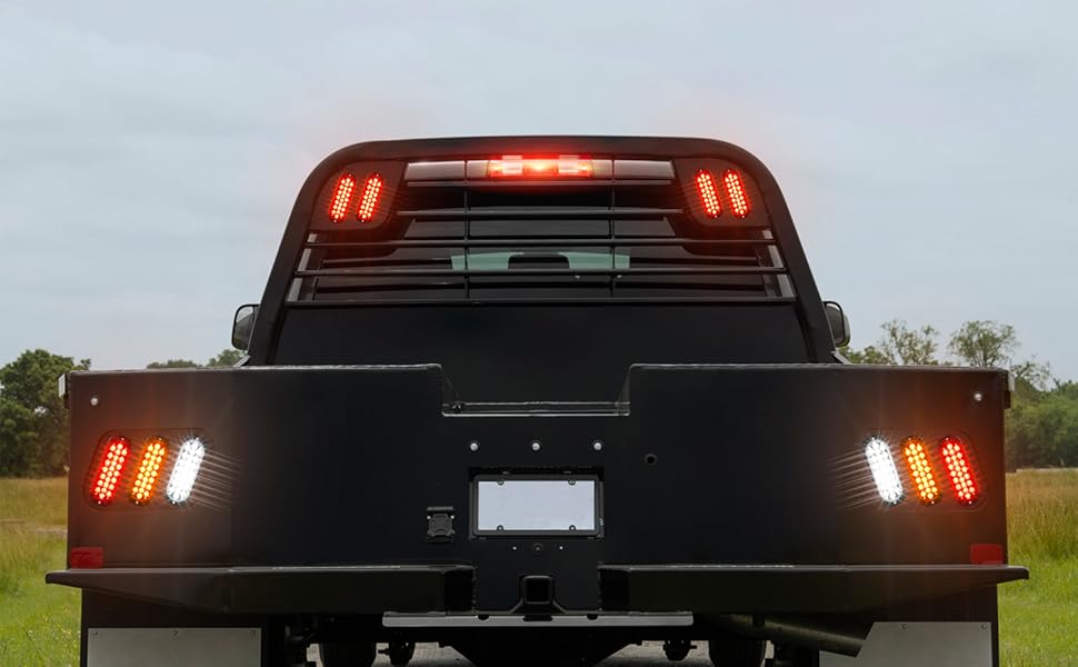 LINKITOM Oval Aluminum Housing Ultra Slim Trailer Lights