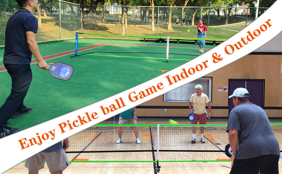 Hoverphenix Pickleball Set with Net for Driveway Portable