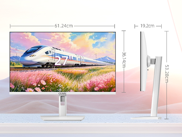 Amazon.co.jp: CUNPU 27インチ White モニター WQHD（2560 x 1440