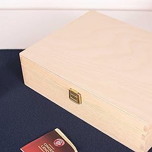 Teekiste holz mit fächern natur