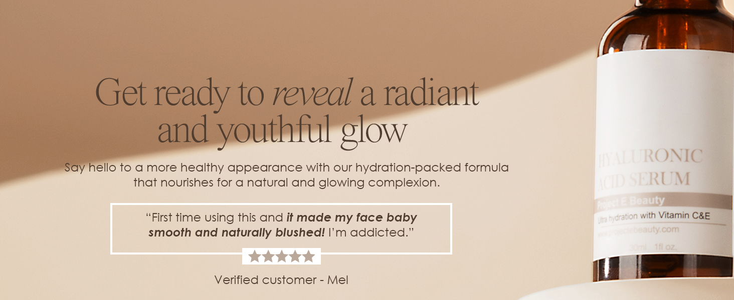 hyaluronic acid serum for face hydrating plumping moisturizing anti-aging anti-wrinkle elasticity