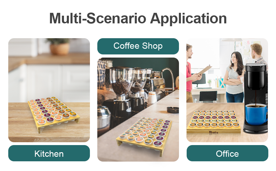 Bayting Bamboo K Cup Holder, K Cup Drawer Organizer Insert