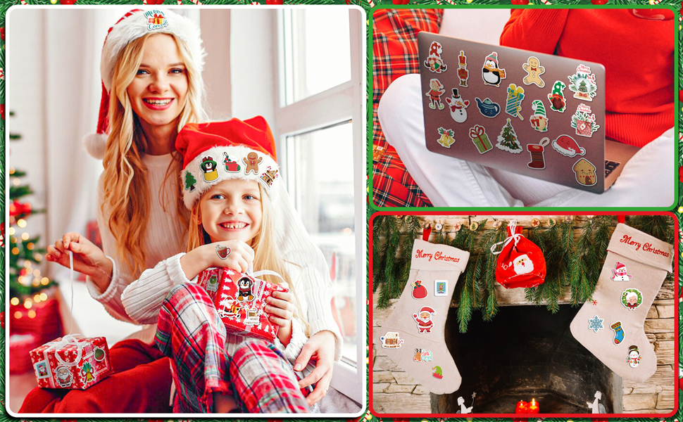 christmas stickers waterproof