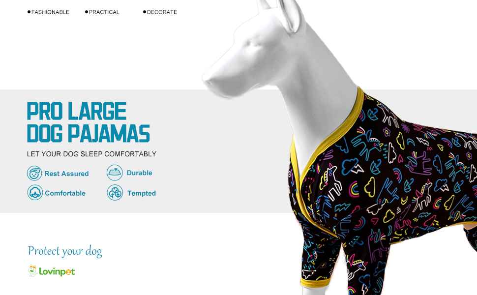 LovinPet Extra Large Dog Pajamas for Large Breeds