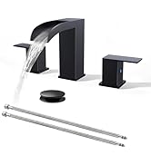 FROPO 2 Handle Black Bathroom Sink Faucet - 4 Inch Centerset